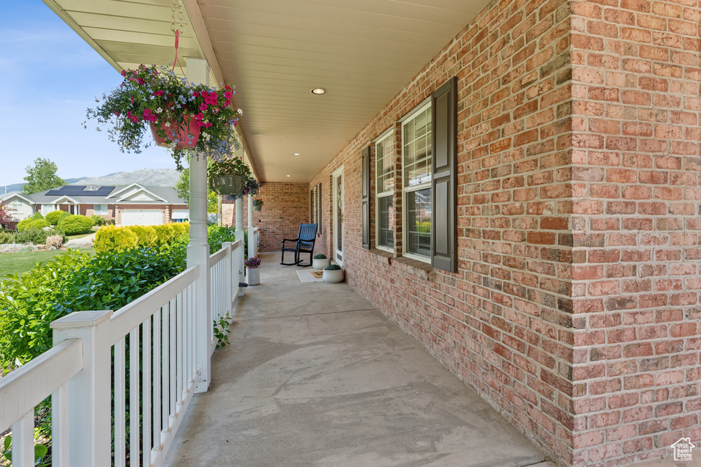 View of patio / terrace with a porch