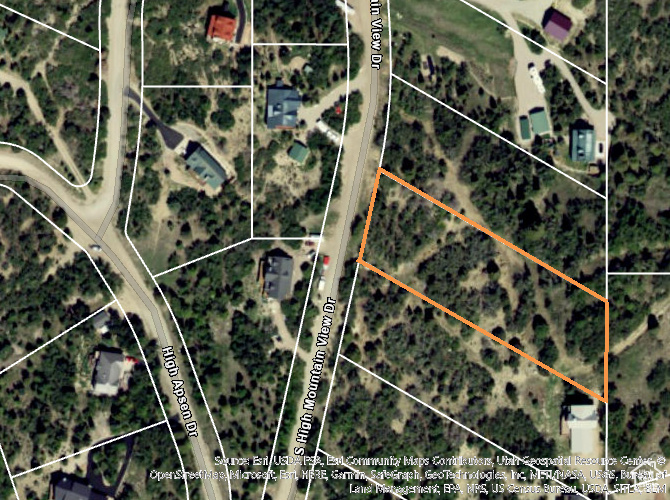 Aerial overview of property's location