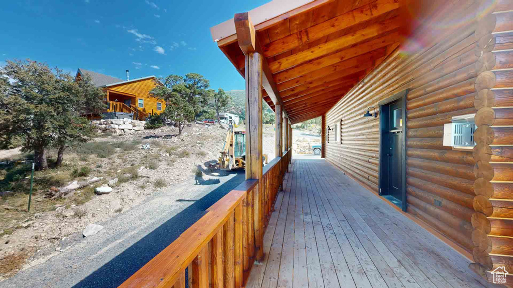 View of wooden terrace