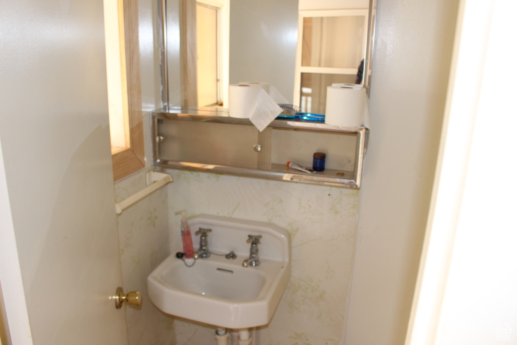 Half bath with a sink