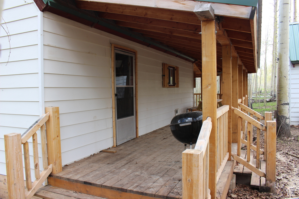 View of wooden terrace