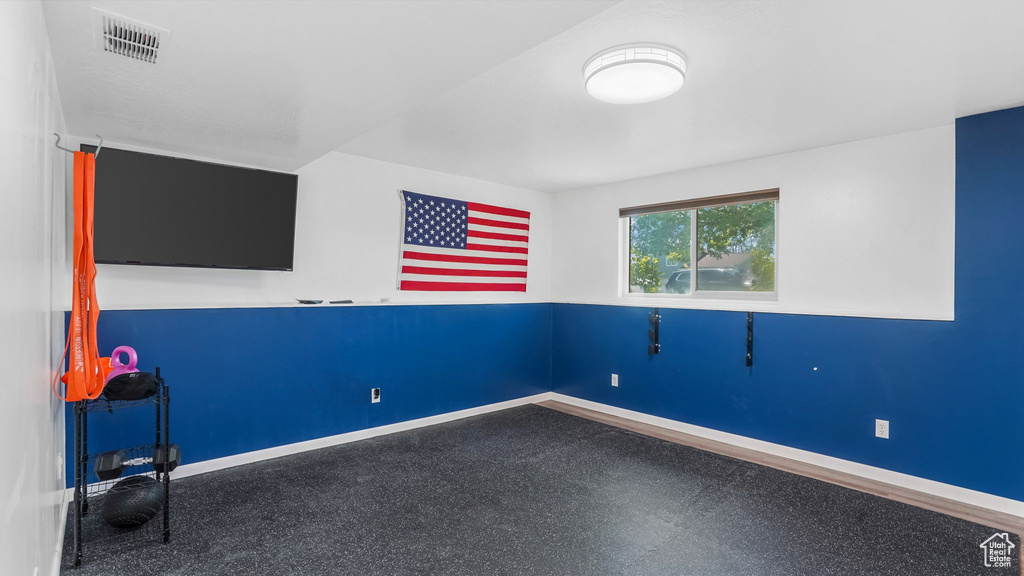 Empty room with baseboards