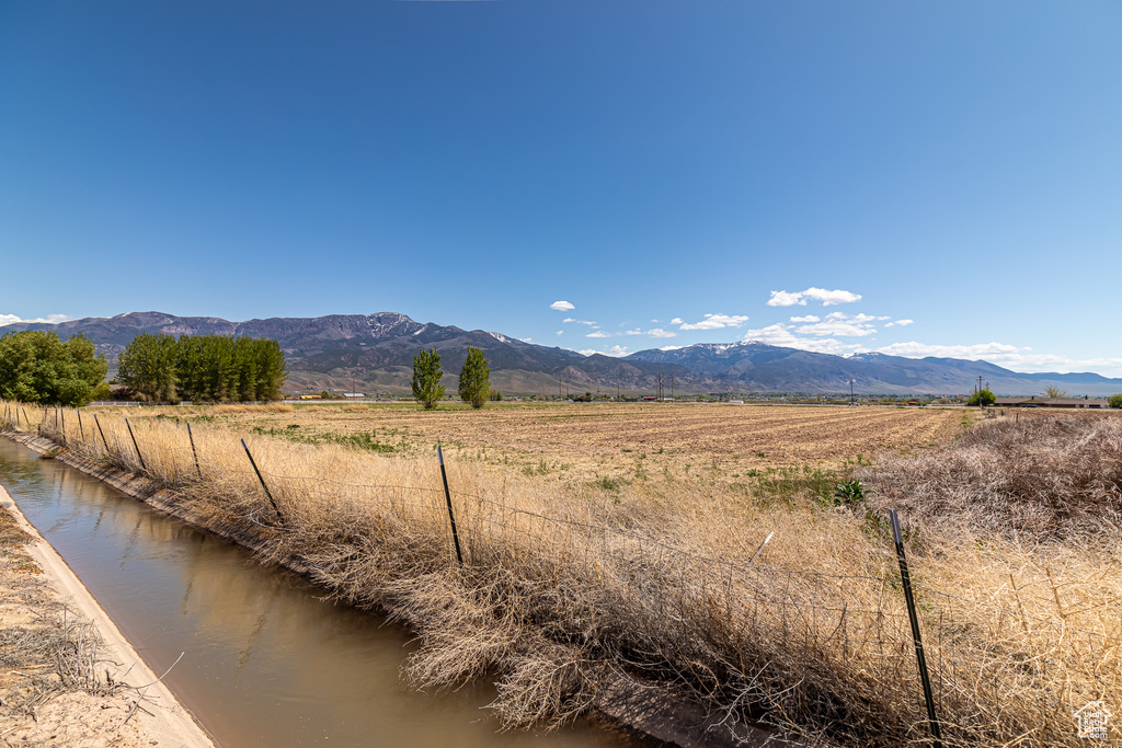 View of mountain background with rural landscape