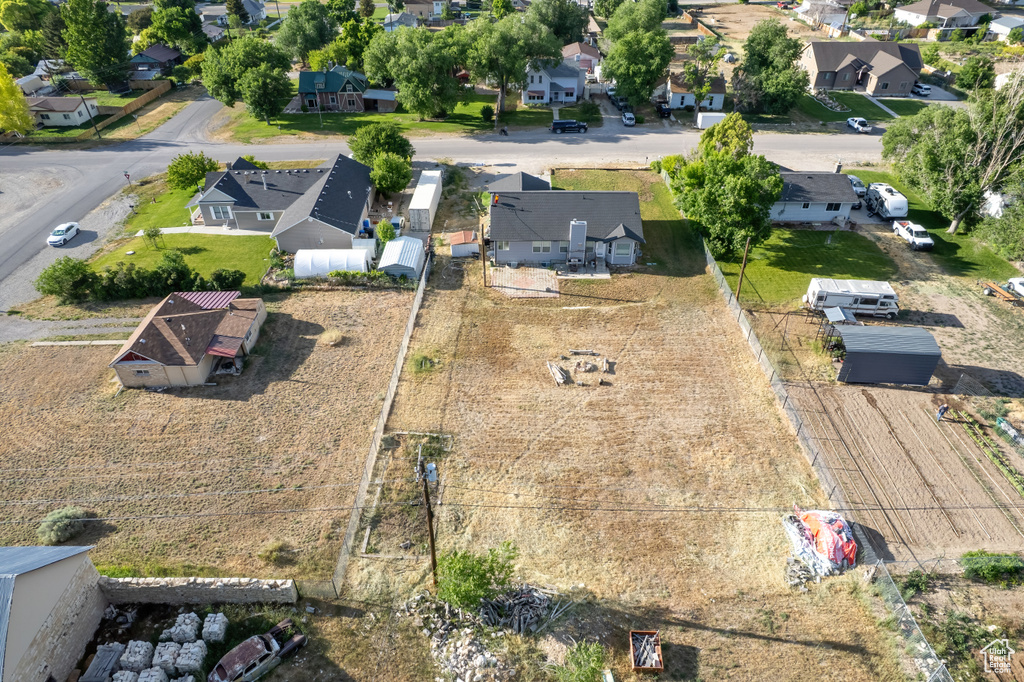 Aerial view of residential area