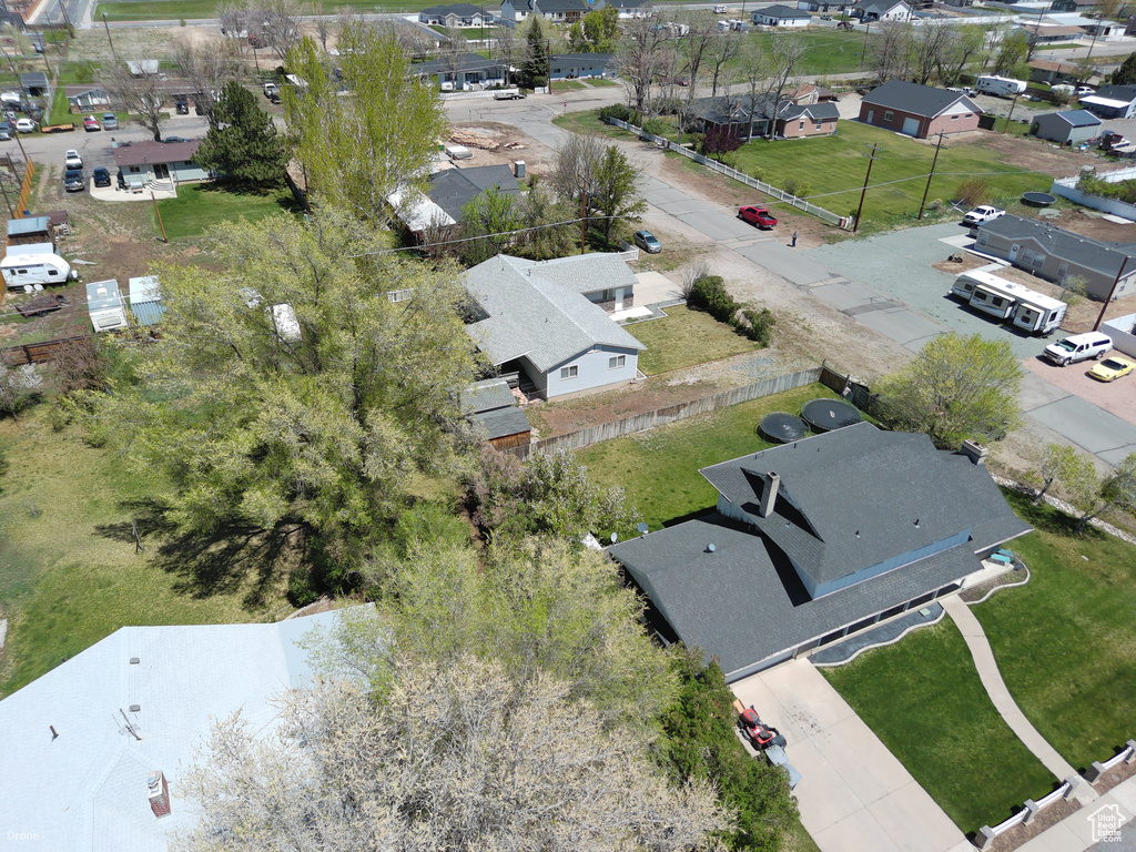 Aerial view of residential area