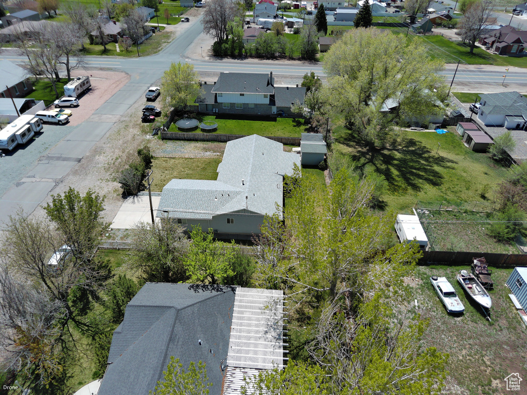 Aerial view of residential area