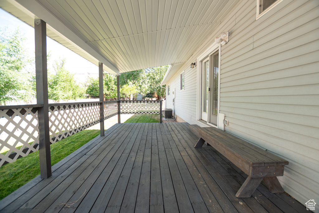 View of wooden deck