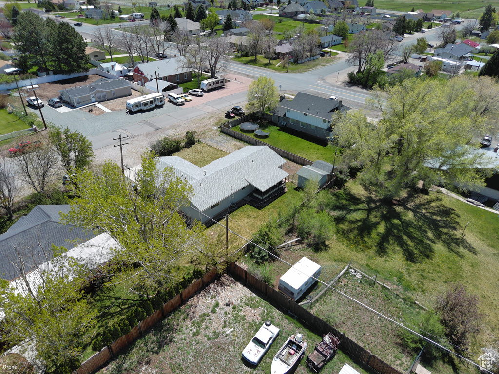 Aerial view of residential area