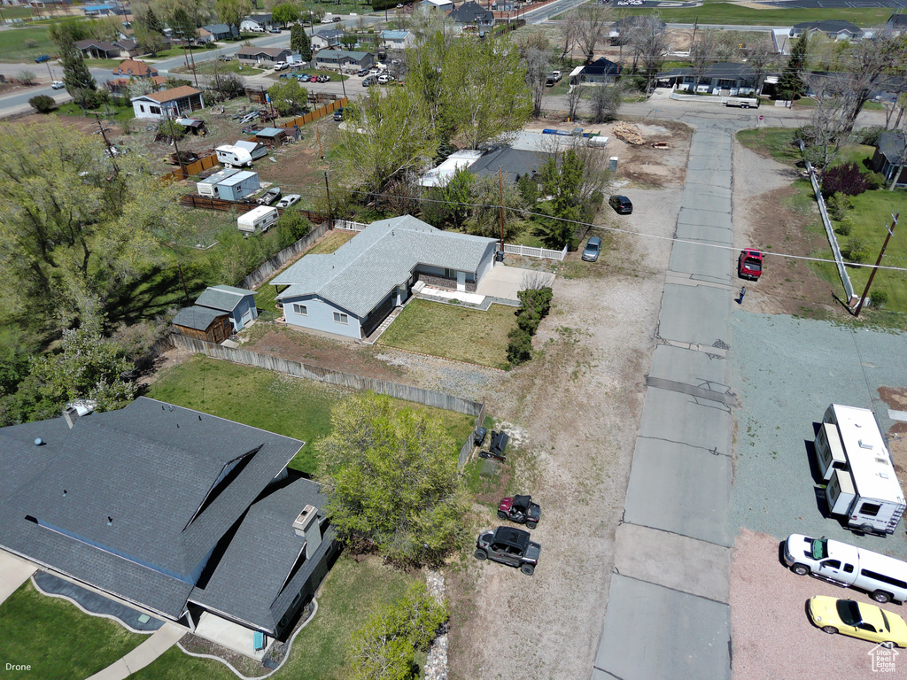 Aerial view of residential area