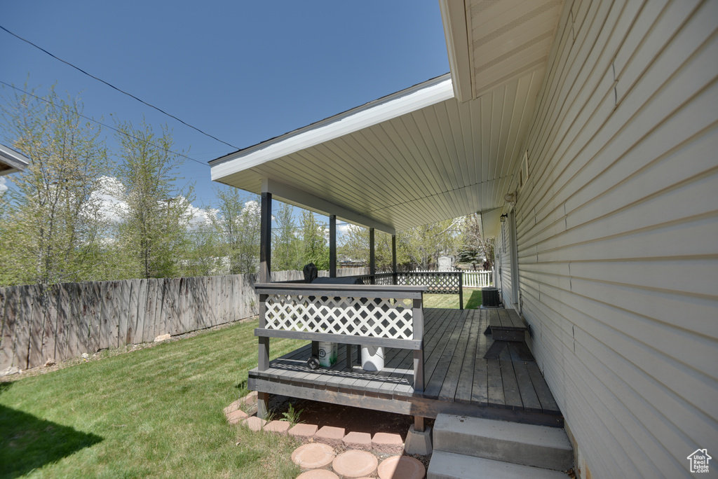 View of wooden terrace