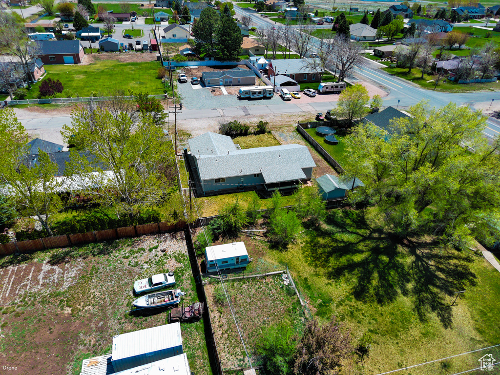 Aerial view of residential area