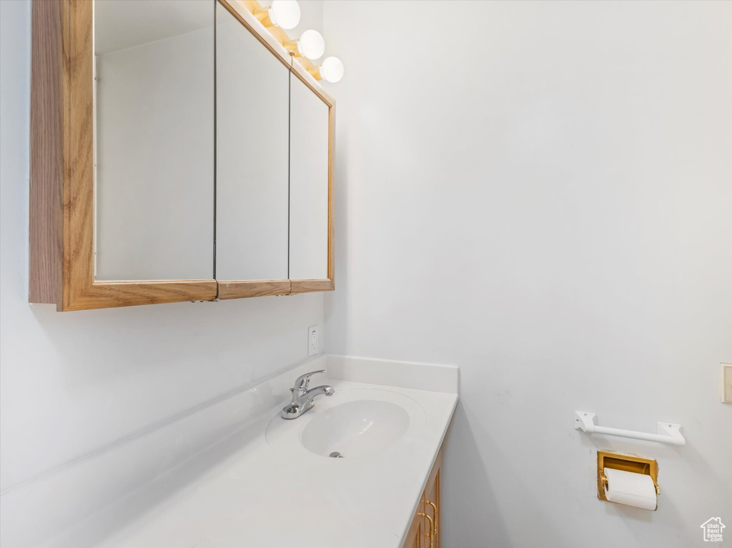 Bathroom featuring vanity