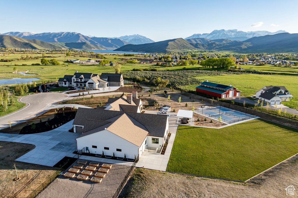 View of rural area with a mountainous background