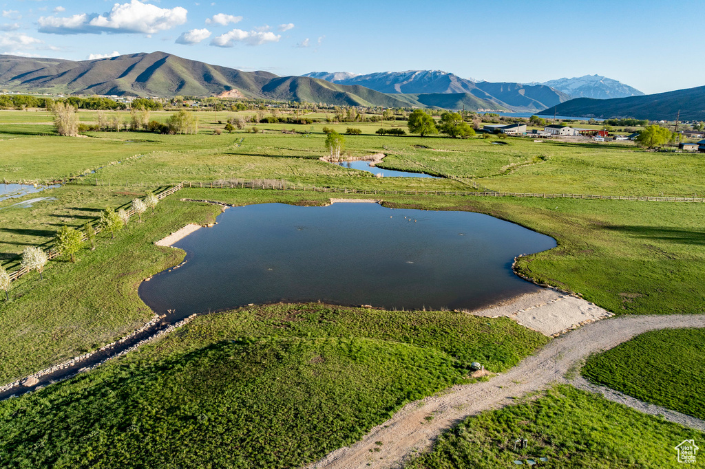 View of rural area featuring a water and mountain view