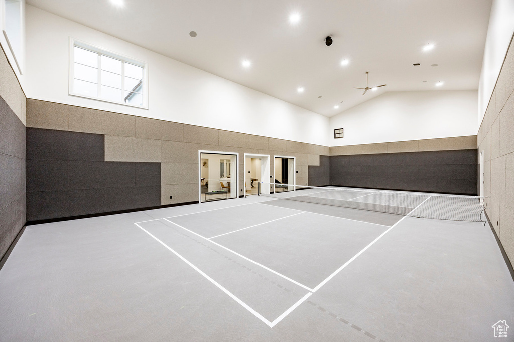 View of tennis court