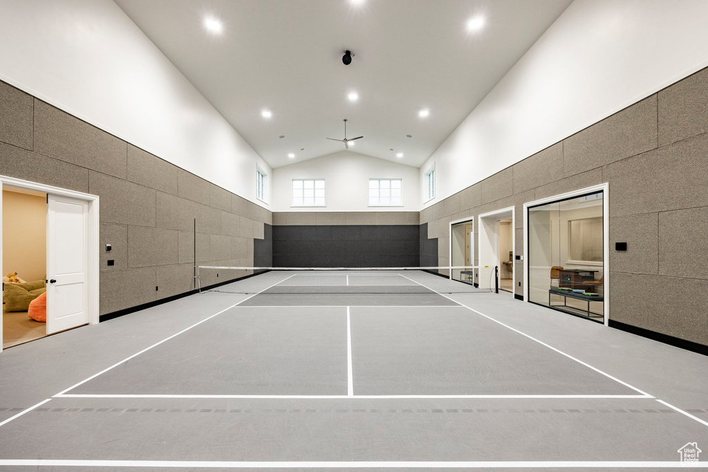 View of tennis court