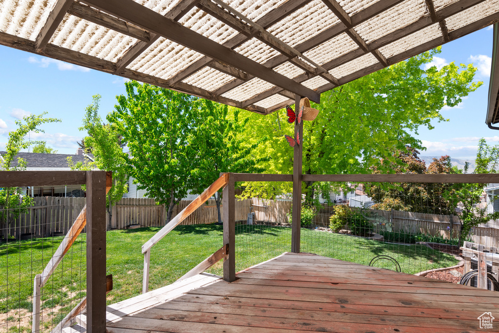 Deck with a pergola