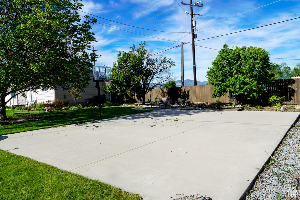 View of patio / terrace with basketball court