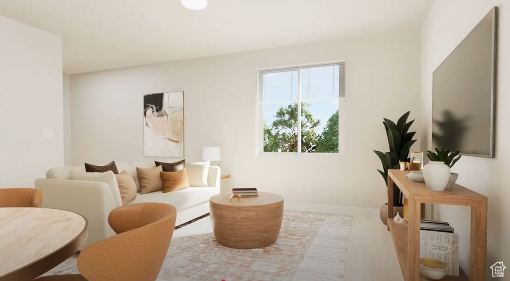 Living room featuring baseboards