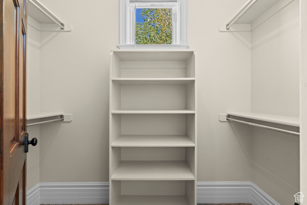 View of spacious closet