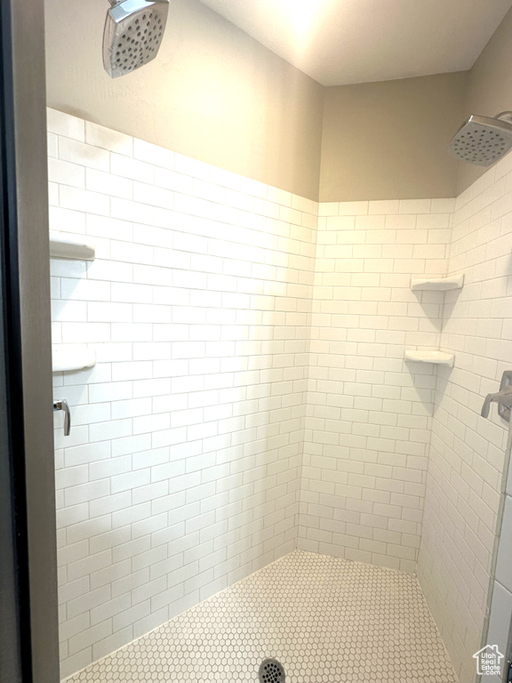 Bathroom featuring a stall shower