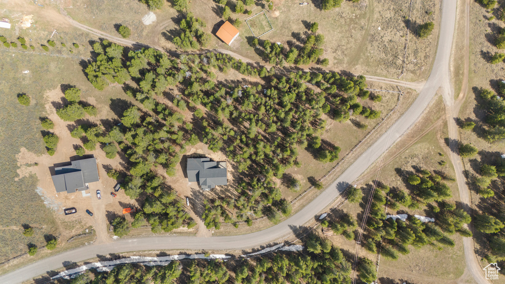 Aerial view of property's location with rural landscape