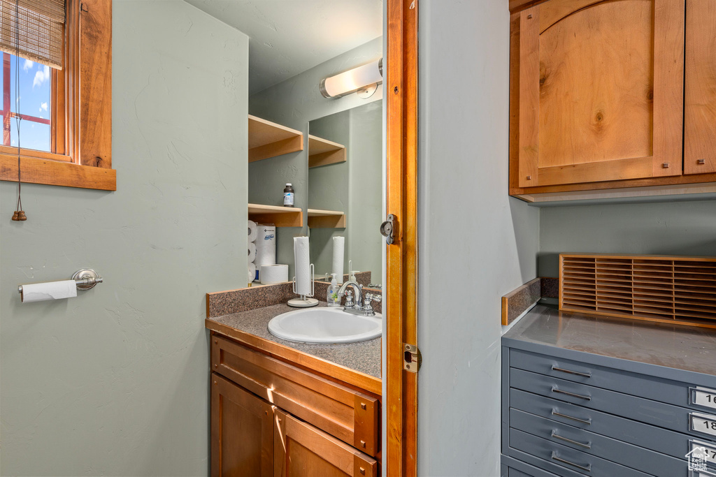 Bathroom featuring vanity