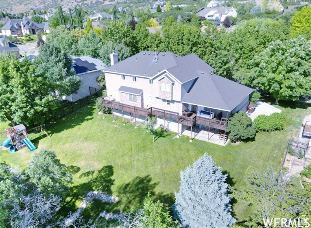 Aerial view of property and surrounding area