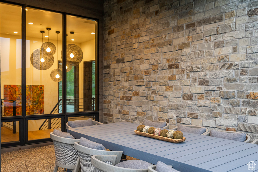 View of dining space