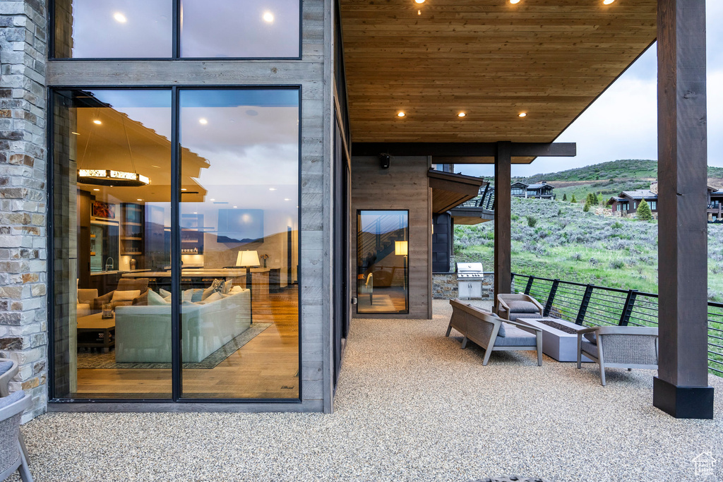 View of patio / terrace with grilling area
