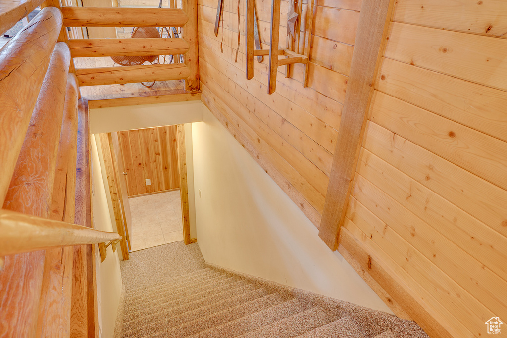 Staircase with carpet