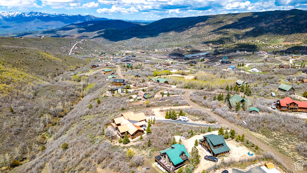 Bird\'s eye view of mountains