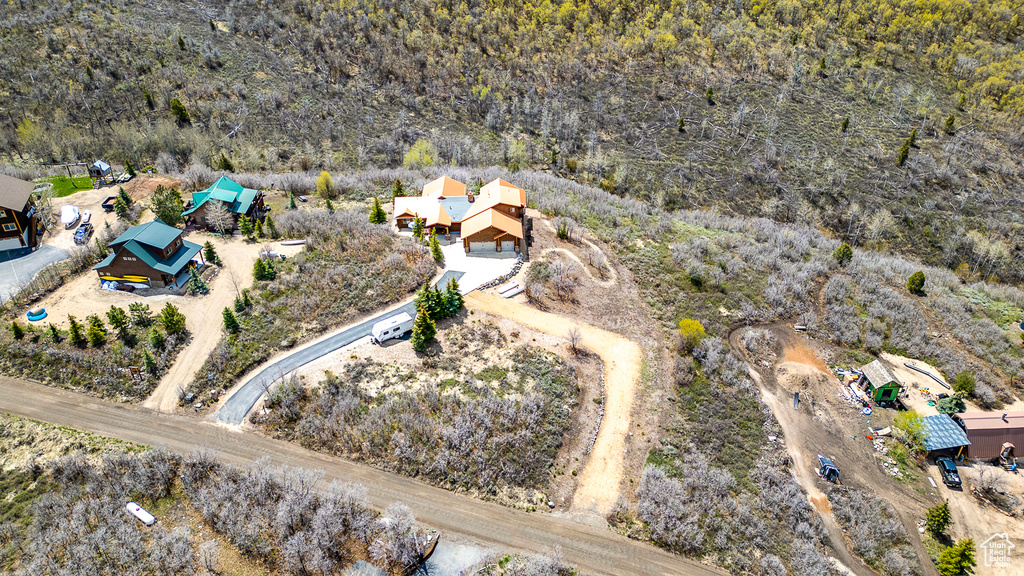 View from above of property