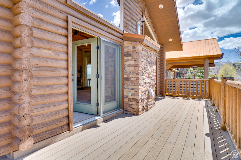 View of wooden terrace