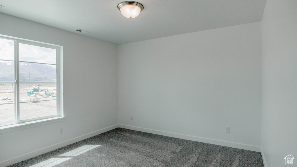 Carpeted empty room with healthy amount of natural light and baseboards