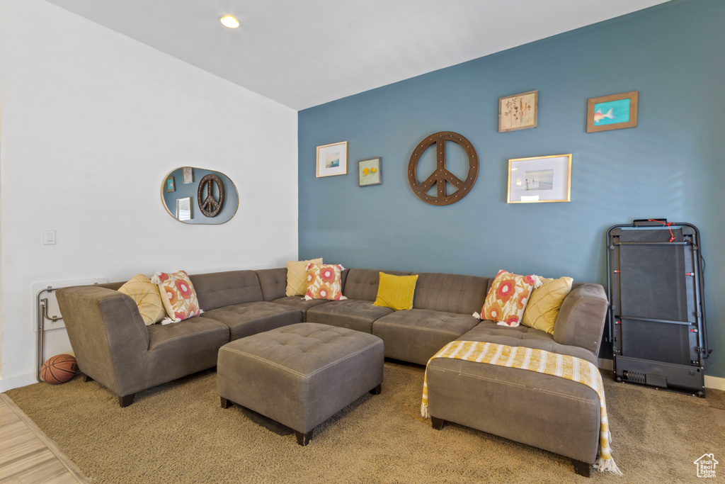Living area featuring baseboards