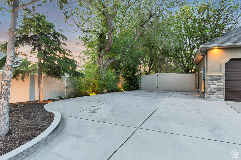 View of patio / terrace featuring a gate and fence