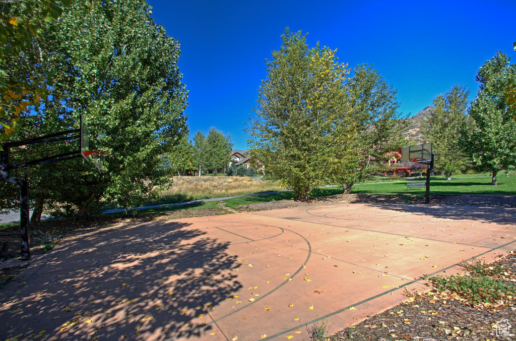 View of basketball court with community basketball court