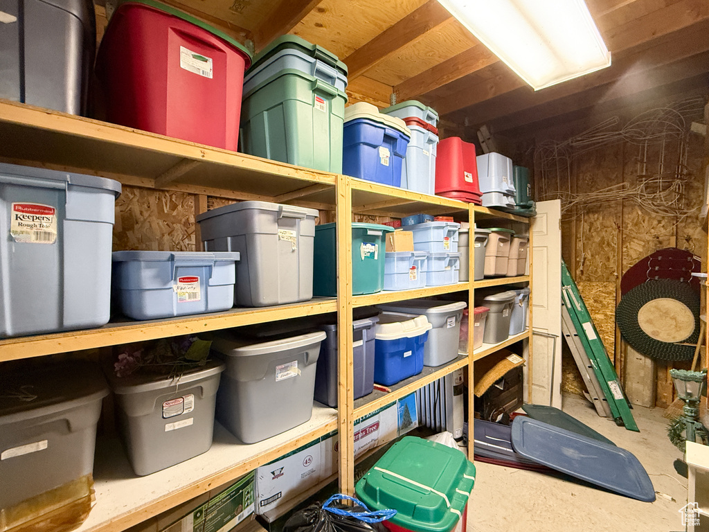 View of storage area