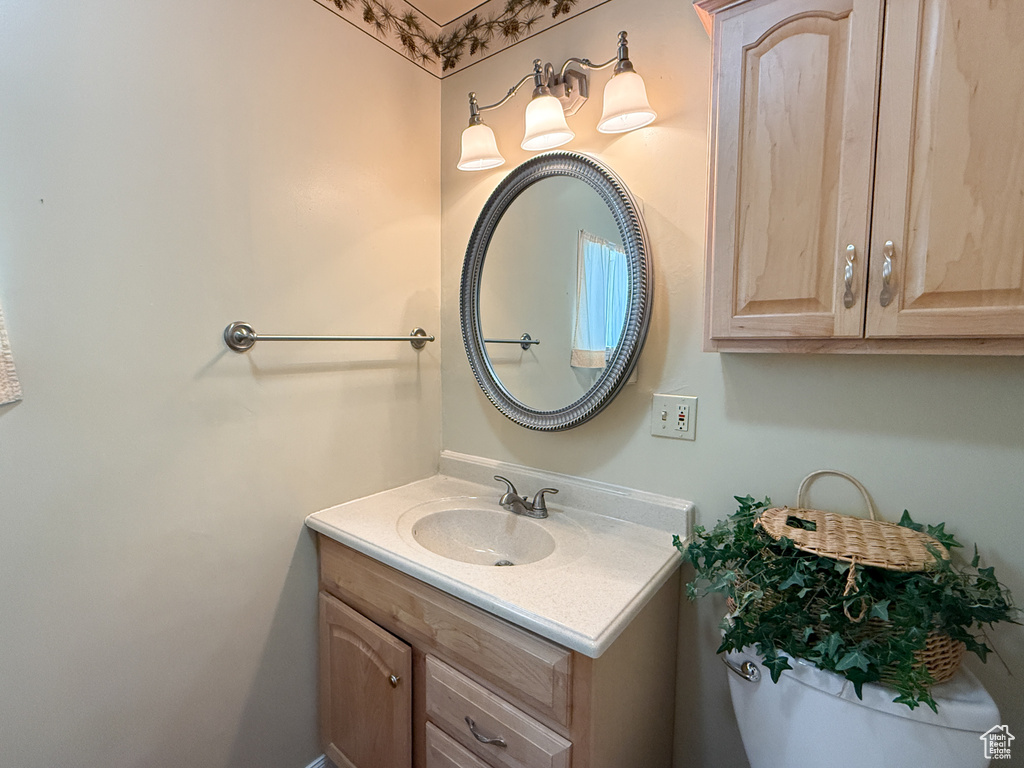 Bathroom featuring vanity