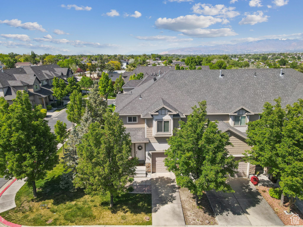 Aerial view of residential area