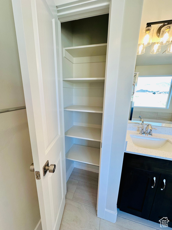 Closet featuring a sink