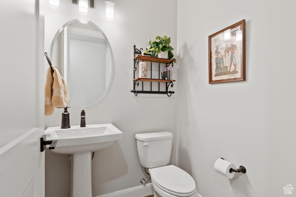 Half bath with toilet