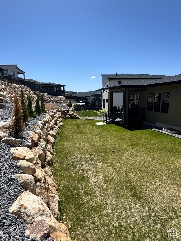 View of grassy yard