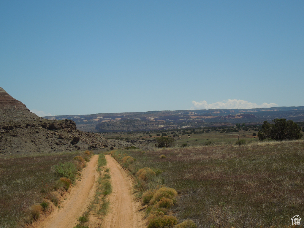 Mountain view with rural landscape