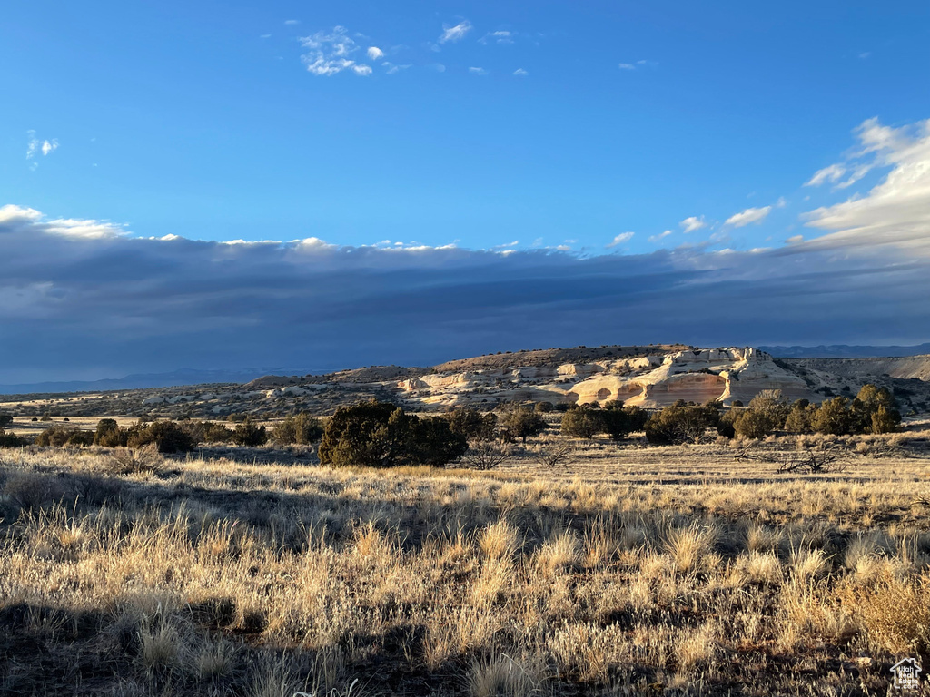 View of mountain background with rural landscape
