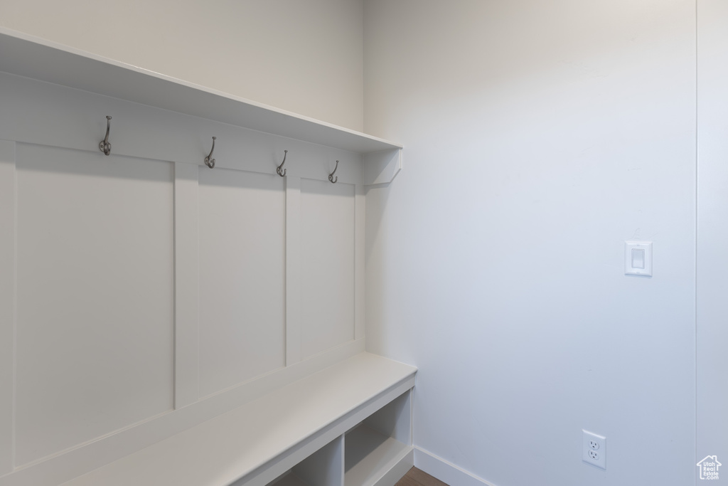 Mudroom featuring baseboards