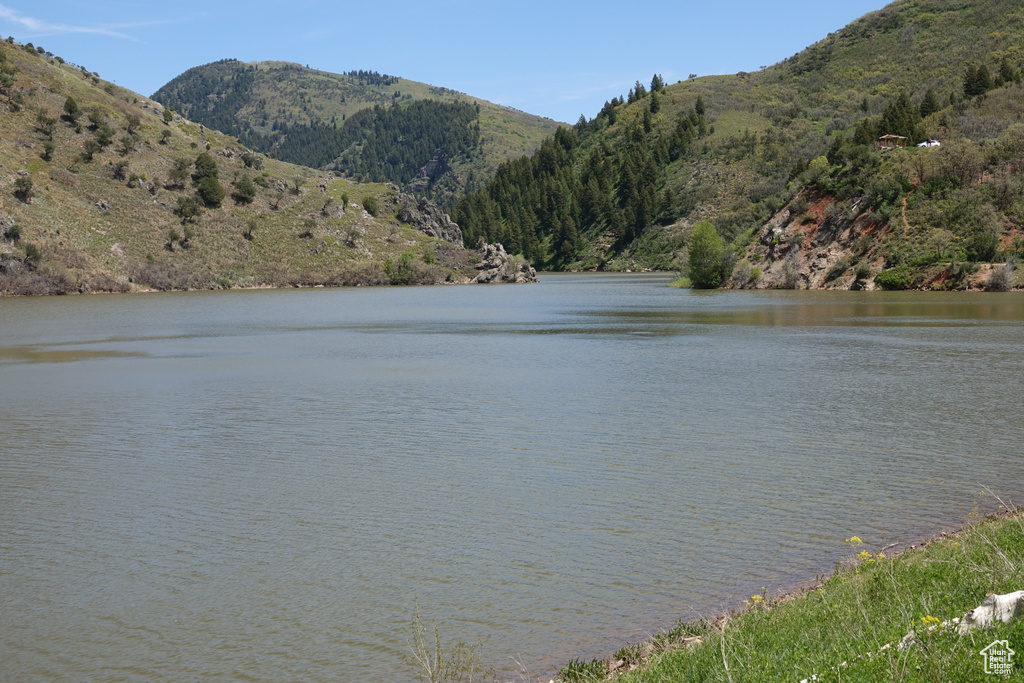 Water view with a mountain backdrop