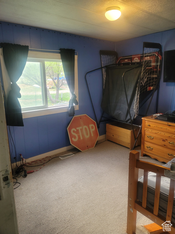 Bedroom featuring carpet flooring
