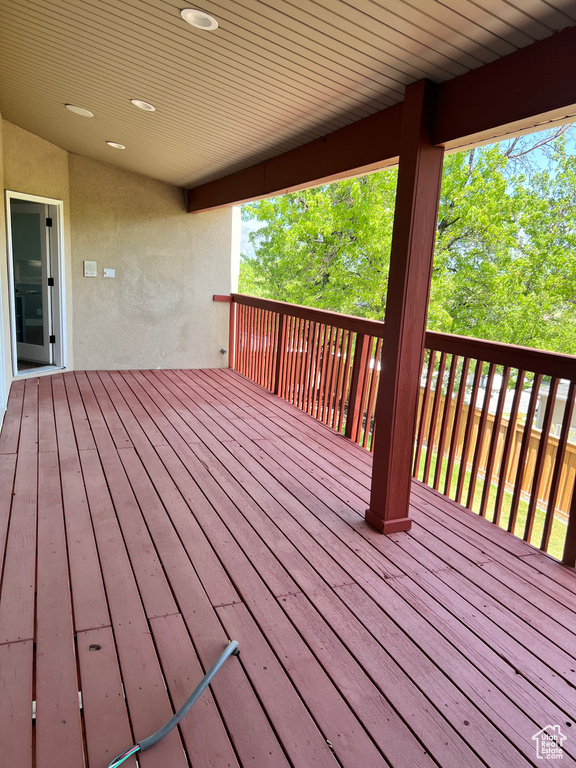View of wooden terrace